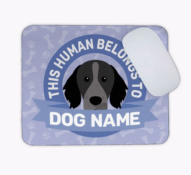 This Human Belongs To...: Personalised {breedFullName} Mouse Mat